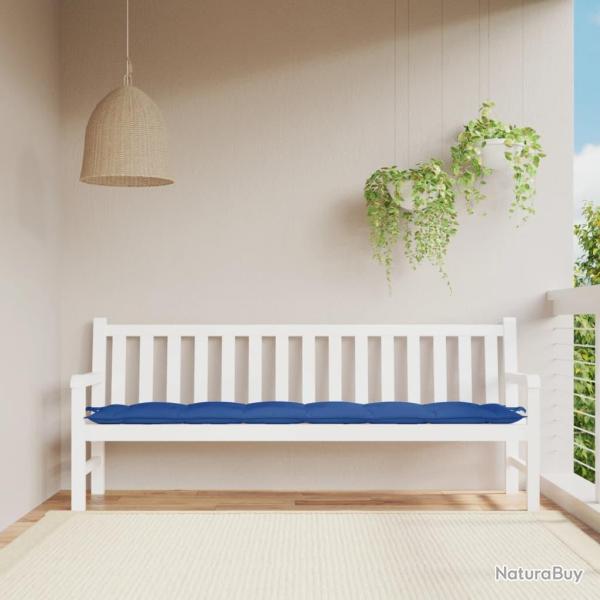 Coussin de banc de bleu royal 200x50x7 cm tissu oxford