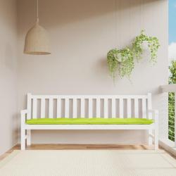 Coussin de banc de vert brillant 200x50x7cm tissu oxford