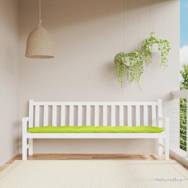 Coussin de banc de vert brillant 200x50x7cm tissu oxford