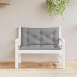 Coussins de banc lot de 2 gris 100x50x7 cm tissu Oxford