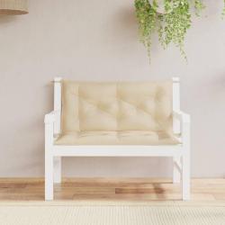 Coussins de banc lot de 2 beige 100x50x7 cm tissu Oxford