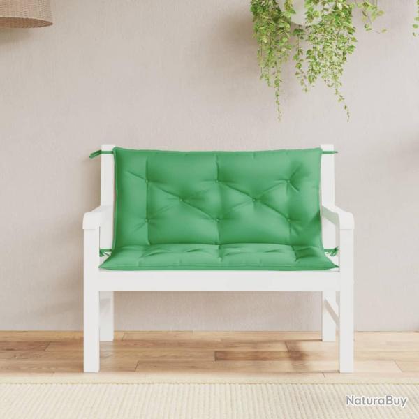 Coussins de banc lot de 2 vert 100x50x7 cm tissu Oxford