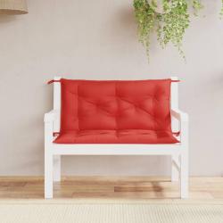 Coussins de banc lot de 2 rouge 100x50x7 cm tissu Oxford