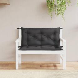 Coussins de banc lot de 2 noir 100x50x7 cm tissu Oxford
