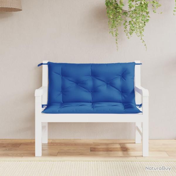 Coussins de banc de lot de 2 bleu royal tissu oxford