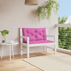 Coussins de banc de lot de 2 rose 100x50x7 cm tissu