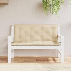 Coussins de banc lot de 2 beige 120x50x7 cm tissu Oxford