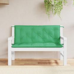 Coussins de banc lot de 2 vert 120x50x7 cm tissu Oxford
