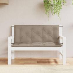 Coussins de banc lot de 2 taupe 120x50x7 cm tissu Oxford