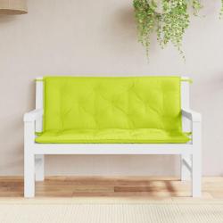 Coussins de banc de lot de 2 vert vif tissu Oxford