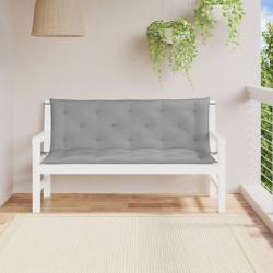 Coussins de banc lot de 2 gris 150x50x7 cm tissu Oxford