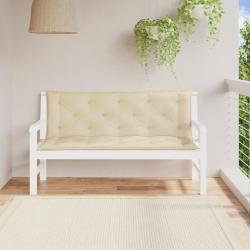 Coussins de banc lot de 2 beige 150x50x7 cm tissu Oxford