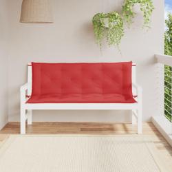 Coussins de banc lot de 2 rouge 150x50x7 cm tissu Oxford