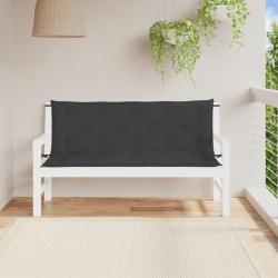 Coussins de banc lot de 2 noir 150x50x7 cm tissu Oxford