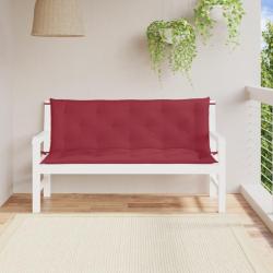 Coussins de banc, 2 pi&egrave;ces, en tissu Oxford, rouge bordeaux