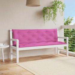 Coussins de banc de lot de 2 rose 150x50x7 cm tissu