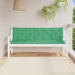 Coussins de banc lot de 2 vert 180x50x7 cm tissu Oxford