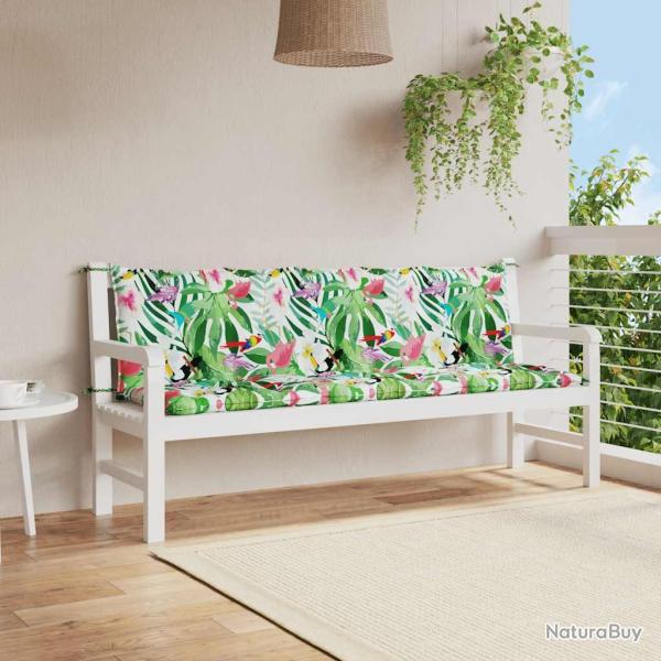 Coussins de banc de lot de 2 multicolore tissu Oxford