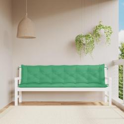 Coussins de banc lot de 2 vert 200x50x7 cm tissu Oxford