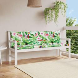 Coussins de banc de lot de 2 multicolore 200x50x7 cm