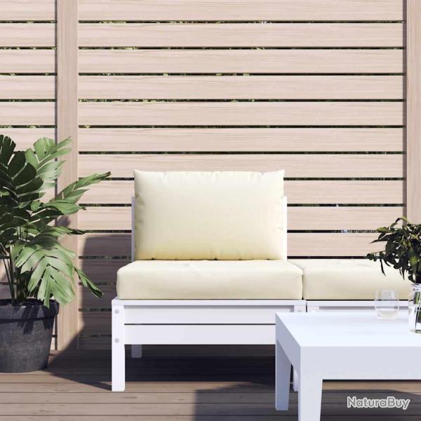 Coussins de palette lot de 2 blanc cr�me tissu oxford