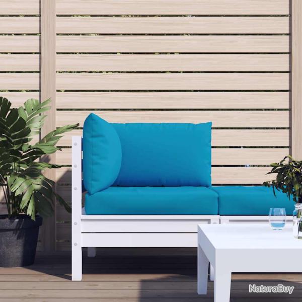 Coussins de palette lot de 3 bleu clair tissu oxford
