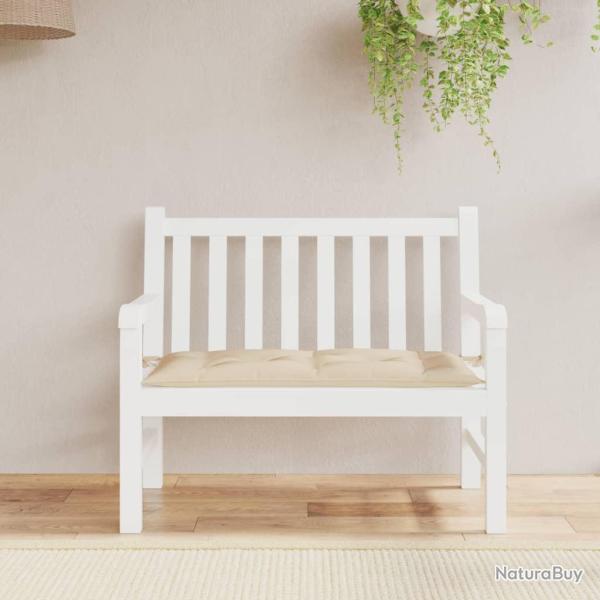 Coussin de banc de beige 110x50x7 cm tissu oxford