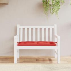 Coussin de banc de rouge 110x50x7 cm tissu oxford