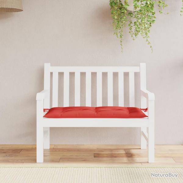Coussin de banc de rouge 110x50x7 cm tissu oxford