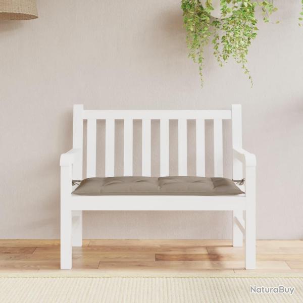 Coussin de banc de taupe 110x50x7 cm tissu oxford