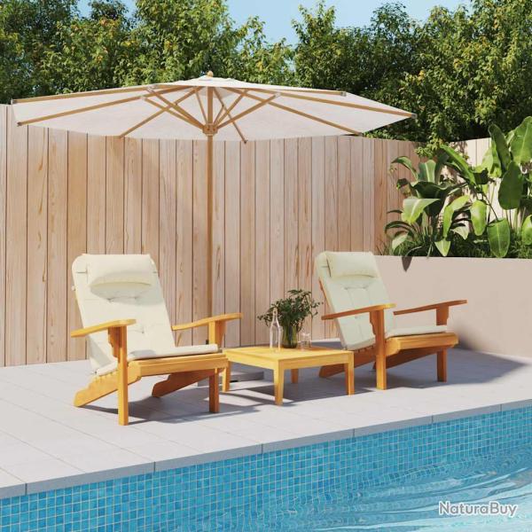 Coussins de chaise adirondack lot de 2 cr�me tissu oxford