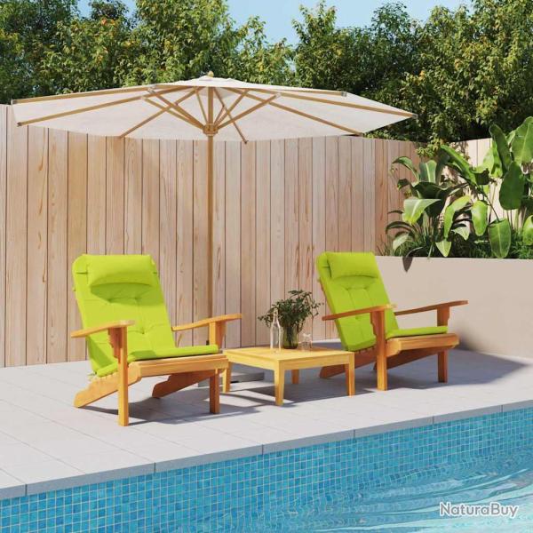 Coussins de chaise Uni 2 pcs Vert vif. 58 x 77 x 4,5 cm