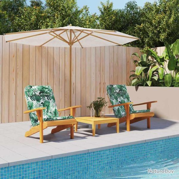 Coussins de chaise Feuille 2 pcs Motif feuille 58 x 77 x 4,5 cm