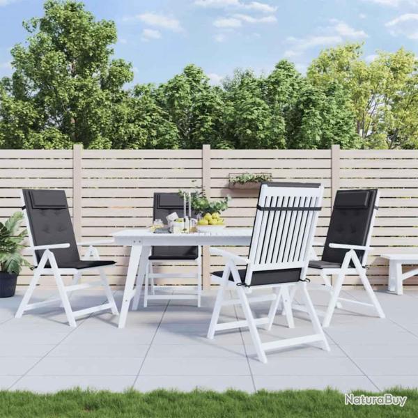 Coussins de chaise � dossier haut lot de 4 anthracite