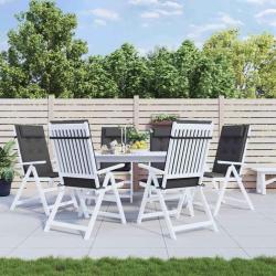 Coussins de chaise &agrave; dossier haut lot de 6 anthracite