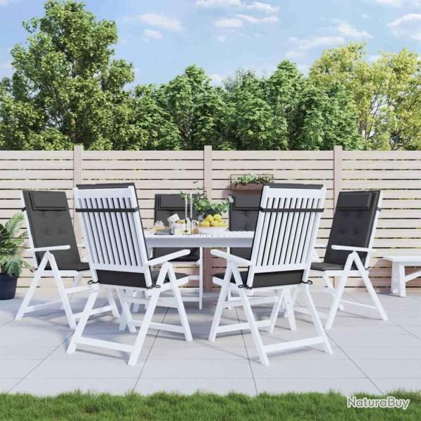 Coussins de chaise � dossier haut lot de 6 anthracite