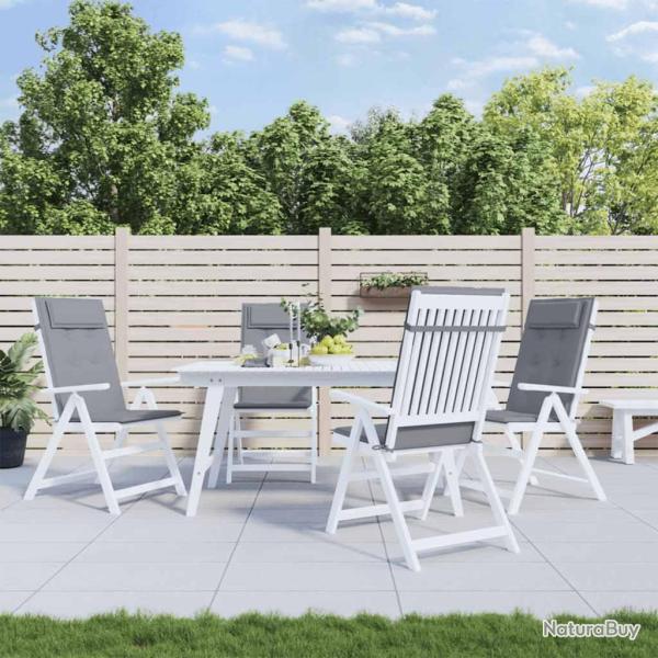Coussins de chaise � dossier haut lot de 6 gris tissu oxford