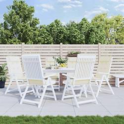 Coussins de chaise &agrave; dossier haut lot de 6 cr&egrave;me tissu oxford