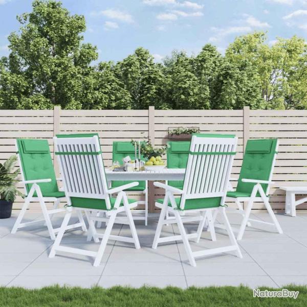 Coussins de chaise � dossier haut lot de 6 vert tissu oxford