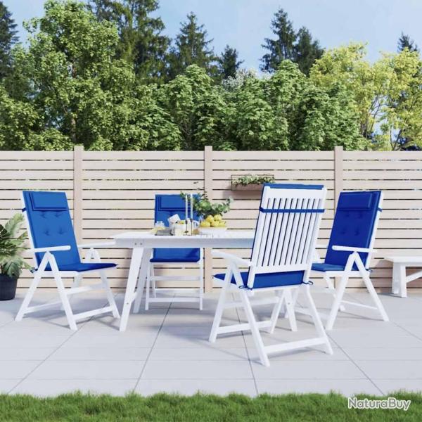 Coussins de chaise � dossier haut lot de 6 bleu royal