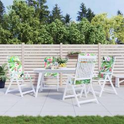 Coussins de chaise &agrave; dossier haut lot de 4 multicolore