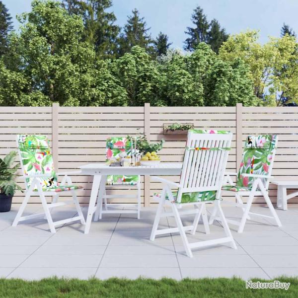 Coussins de chaise � dossier haut lot de 4 multicolore