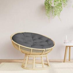 Coussin rond anthracite &Oslash; 100 x11 cm tissu oxford