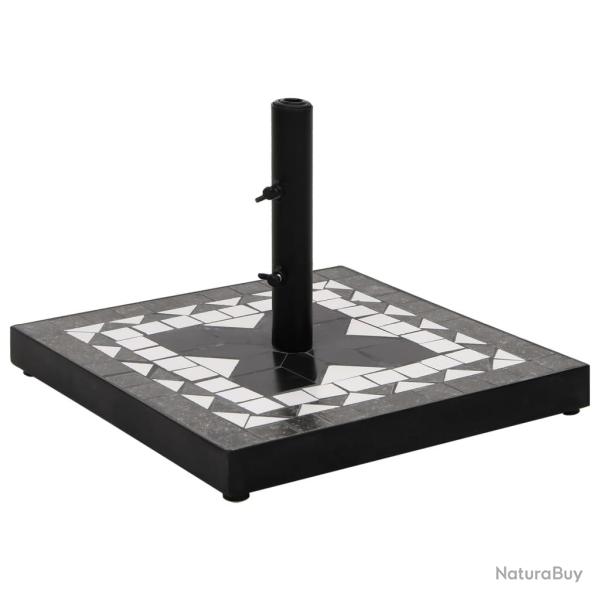 Base de parasol noir et blanc carr� 12 kg
