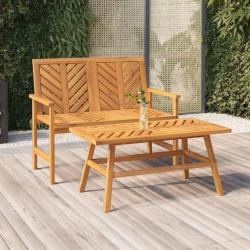 Ensemble de salon de 2 pcs bois d'acacia solide