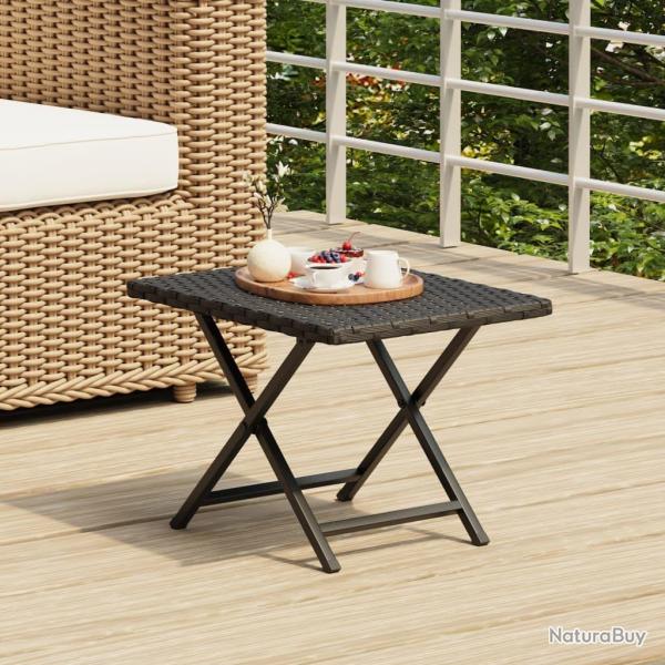 Table pliable noir 45x35x32 cm r�sine tress�e
