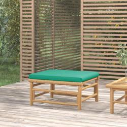 Repose-pieds de avec coussin vert bambou