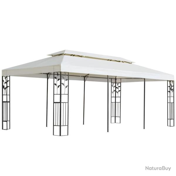 Belv�d�re � double toit blanc 6x3 m acier