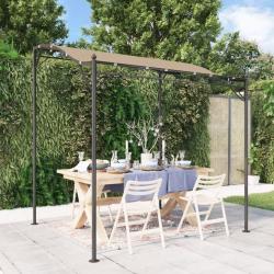 Auvent taupe 2x2,3 m 180 g/m&sup2; tissu et acier