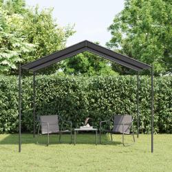 Tente &agrave; auvent anthracite 3x3 m acier et tissu